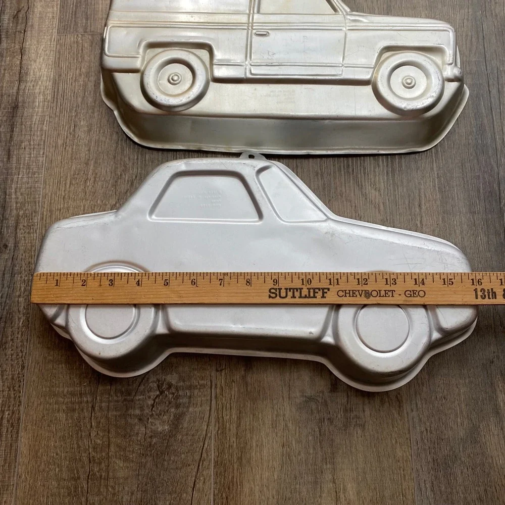 Vintage Wilton‎ Car and Van Cake Pan Set 1980 1989 Aluminum Bakeware 2 Piece